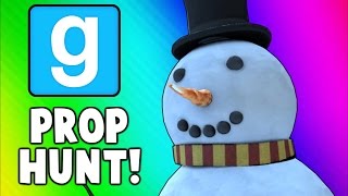 Gmod Prop Hunt Funny Moments - Santa Tit Trick Shot, 21 Questions, Epic Body Launches! (Garry's Mod)