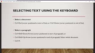 Word Introduction Unit 3 Moving and Copying Text