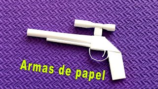 Origami armas | Cómo hacer una m500 pistola de papel | Armas de papel