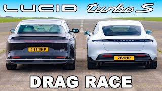 Lucid Air v Porsche Taycan Turbo S: DRAG RACE