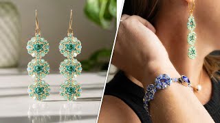 Crystal Loops Bracelet and Earrings - DIY Jewelry Making Tutorial by PotomacBeads