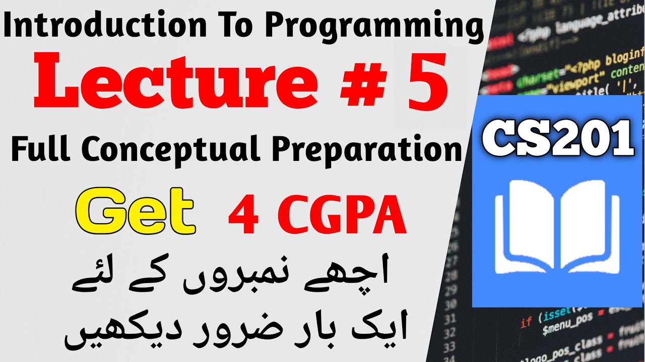 Cs201 Lecture 5 Cs201 Short Lectures Introduction To Programming Cs201 Lecture 5 Cs201 Short Lectures Introduction To Programming