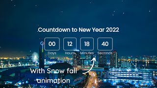 Countdown to New Year 2022 | New Year countdown timer using JavaScript