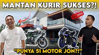 DULU SUSAH SEKARANG PUNYA KOLEKSI 51 MOTOR⁉️ GELEDAH GARASI MEWAH MANTAN KURIR‼️