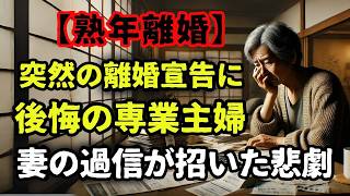 【熟年離婚】【老後破産】60代で突然の離婚宣告｜専業主婦が直面した「想像以上の現実」