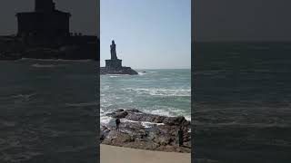 Thiruvalluvar statue and Vivekanand rock memorial in  Kanyakumari #shorts