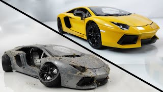 Restoration Damaged Lamborghini - Old SuperCar Aventador Model Car Restoration