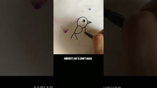 🔴 How to Draw a Bird Using Letter R 🐦 | Drawing From Letters | Figure Drawing #shorts #ytshorts