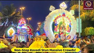 Thaipusam 2025: Non-Stop Kavadi, Chariot \u0026 White Peacock Kavadi Stun Massive Crowds!