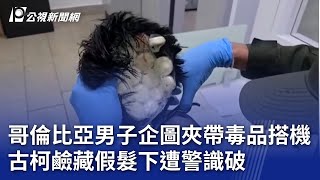 哥倫比亞男子企圖夾帶毒品搭機 古柯鹼藏假髮下遭警識破｜20250225 公視新聞全球話