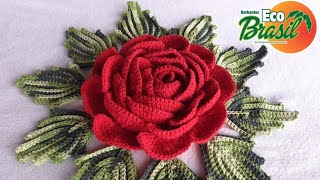 🌹Mega Rosa Econômica 🌹 #barbantesoberano #ecobrasil #croche #crochedalala