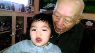 Dora Singing Happy Birthday To Dad @ Home 12/14/2014