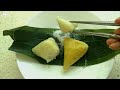 glutinous rice millet zongzi 【en cn】清水白粽子 大黄米粽子 黍 粟 粽子 中国美食