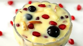 Fruit Custard Recipe | Mixed Fruit Custard |Healthy Dessert Recipe | Fruit Salad With custard