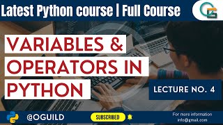 Variables & Operators in Python | Lecture no.4 | iSoftra