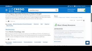 Finding definitions in Credo Reference