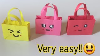 Origami paper bag|How to make paper handbag|Diy paper bag|Easy paper bag making|DIY paper handbag