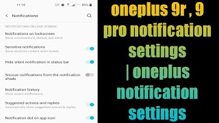 oneplus 9r , 9 pro notification settings | oneplus notification settings