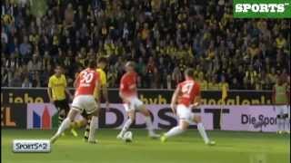 Impresionante golazo de Lewandoski (29/09/13) | Amazing goal of Lewandoski