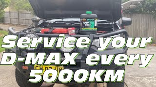 2021 D-MAX  how to do an oil change service !