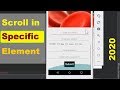 How to Add a Scroll View on Specific Area or Element