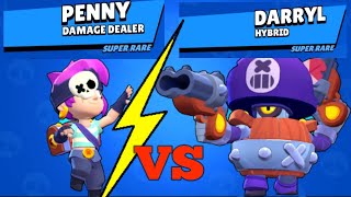 penny vs darryl | 1 vs 1 in brawl stars | funny comparison in brawl stars |