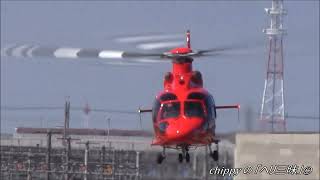 AIRBUS EC155B1(c/n:7052) Takeoff 大阪市消防局航空隊 JA210F 「おおさか」