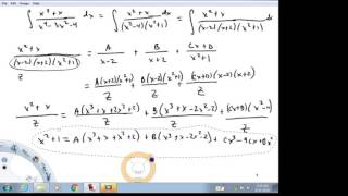 long example of partial fraction integration