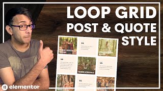 Post and Quote Style Loop Grid - Blog Archive - Elementor Pro Wordpress Tutorial - Flexbox Container