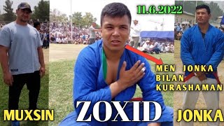 SHÒRCHIDA KATTA KURASH BÓLDI BUGUN 11.6.2022 JONKA ZOXID MUXSIN DADAXON SAMI