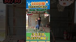 100日間毎日全力30回スイング\u0026筋トレfeat.ChatGPTでどれだけ成長するかBLASTで検証してみた【36日目】 #100日チャレンジ #baseball #野球 #chatgpt  #筋トレ