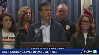 LIVE | California AG Bonta is giving an update on the LA County fires.