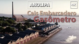 Embarcadero Pier and Gasometer, Orla do Guaíba in Porto Alegre 4K