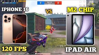 IPAD AIR M2 vs IPHONE 16 PRO MAX (120 FPS)⚡️ PUBG TDM TEST || GRAPHICS, SMOOTH, PERFORMANCE, LAG