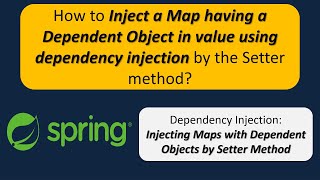 How to Inject a Map having a Dependent Object in value using dependency injection by Setter method?