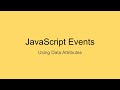 JSE 04 JS Events - Using data attributes