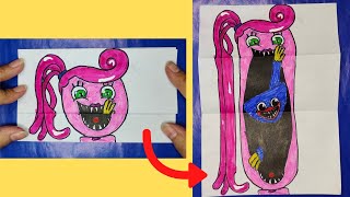 Drawing Huggy Wuggy of Poppy playtime| How to draw Mommy long legs & HUGGY| Friday Night Funkin(FNF)