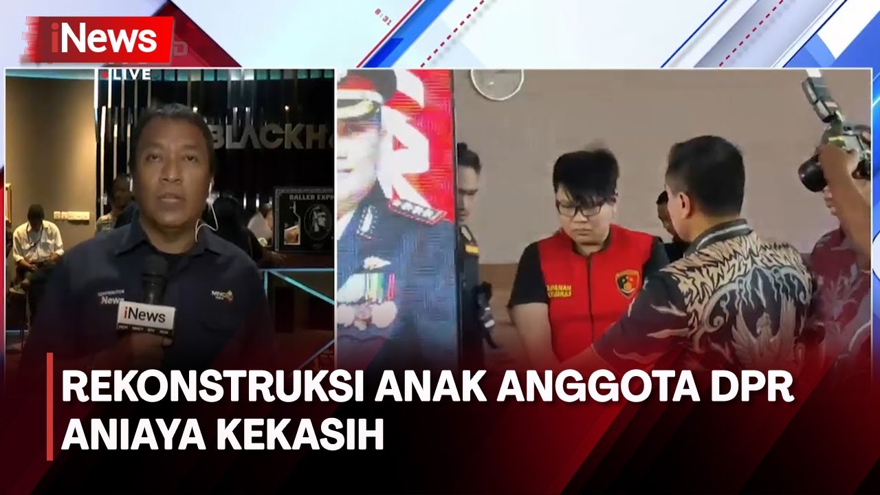 Rekonstruksi Anak Anggota DPR Aniaya Kekasih Hingga Tewas - YouTube