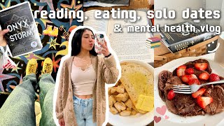 WEEKLY VLOG 📚🐉📝 (dealing with back pain, onyx storm, anxious day, rollerskating, solo date \u0026 more)