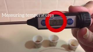 How does temperature affect viscosity of honey?