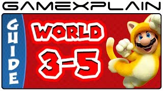 Super Mario 3D World - World 3-5 Green Stars \u0026 Stamp Locations Guide \u0026 Walkthrough