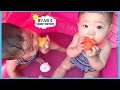 Babies and Kids Family Fun Pool Time with Rubber Ducky! Ryan's Family Review