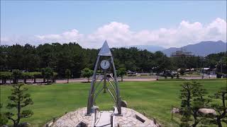 香川県観音寺市豊浜町　一の宮海水浴場（一の宮公園・一の宮ドリームタワー）ドローン撮影動画