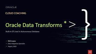 Oracle Data Transforms - Introduction