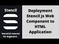 Deployment StencilJS web component to html application