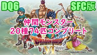 [ｺﾝﾌﾟ企画第3弾] SFC版 DQ6 仲間モンスターコンプリート(20種74匹) #15(2025/1/26)[ネタバレあり]