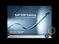 sap ehs online training ehs training video sap environment health and safety management