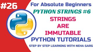 Immutable Strings in Python | Understanding String Immutability | Class 11 & 12 CS #python