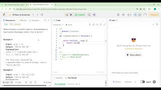 LeetCode – 30 Days of JavaScript | Create Hello World Function | LeetCode