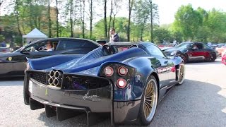 WORLD FIRST Pagani Huayra Roadster on road !